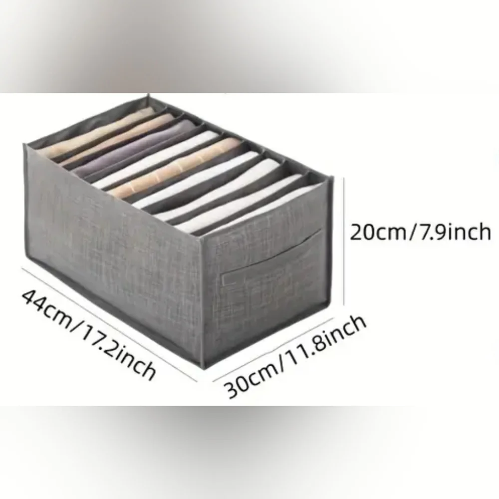 NEW Wardrobe Clothes Organizer With Handles, 9 Grids, Set of 2,Storage Organizer